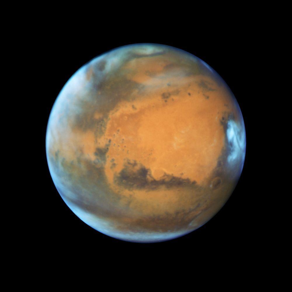 Marte visto do Telescópio Espacial Hubble da Nasa
