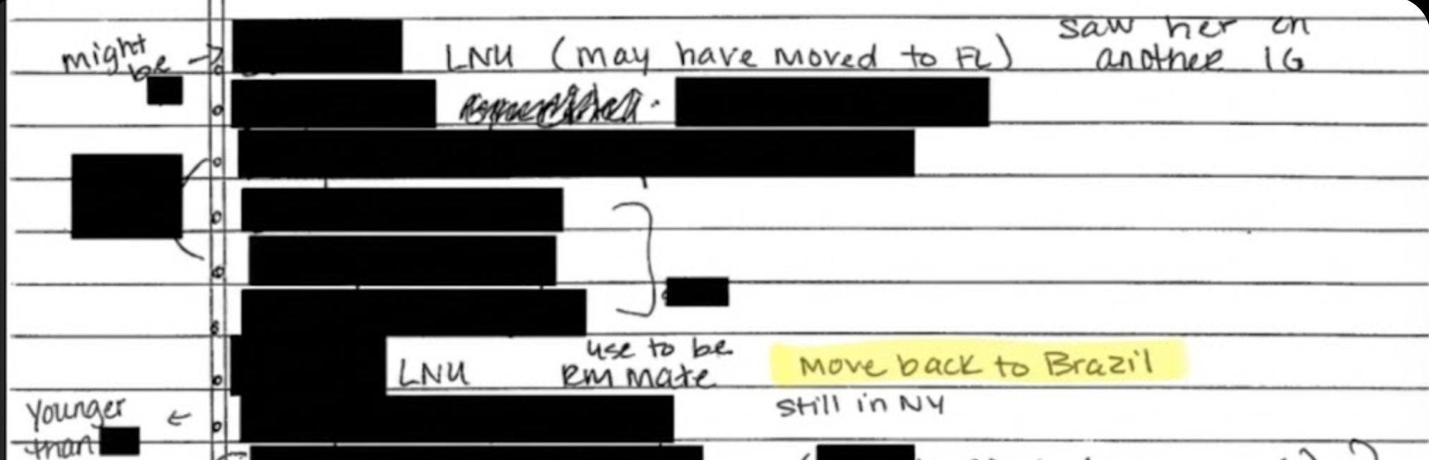 Trecho de documento do Epstein Files em que &eacute; narrado 'retorno ao Brasil'