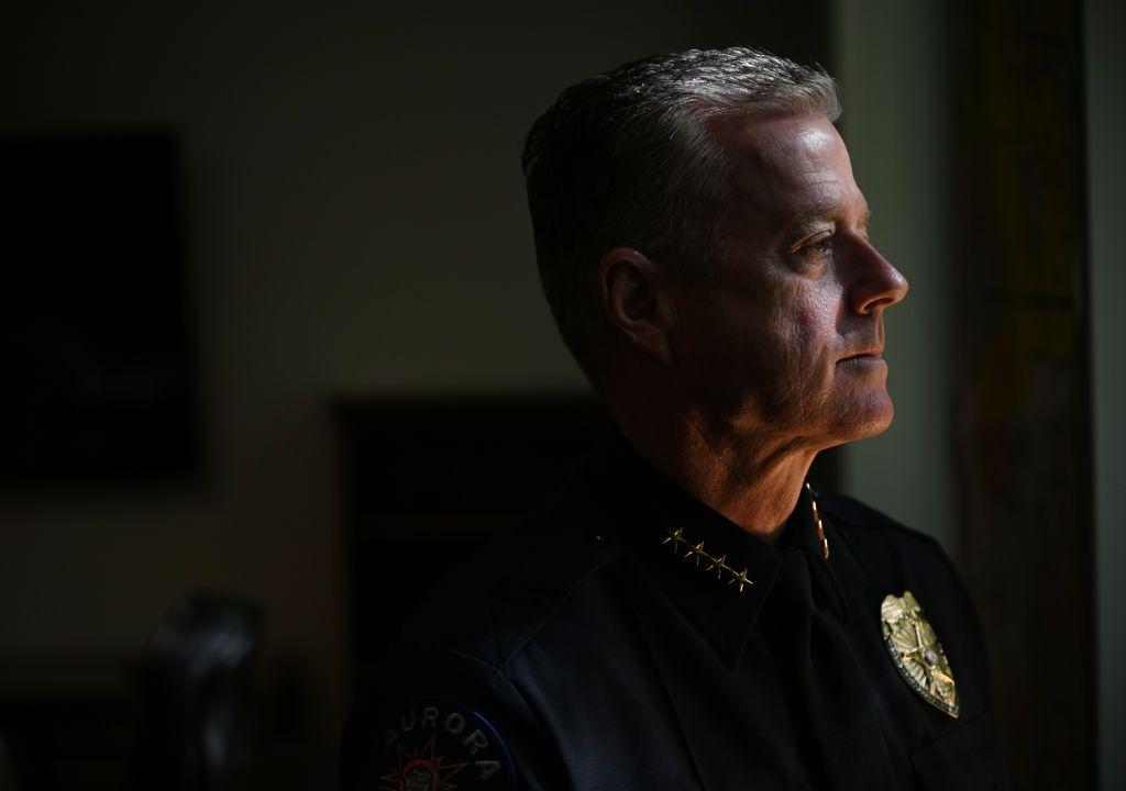 El jefe del Departamento de Policía de Aurora, Todd Chamberlain, el 28 de octubre de 2025. .(Foto: RJ Sangosti/MediaNews Group/The Denver Post via Getty Images)