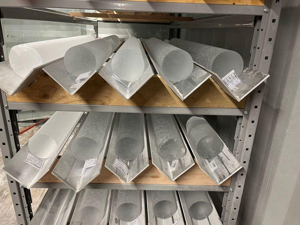 las muestras de hielo