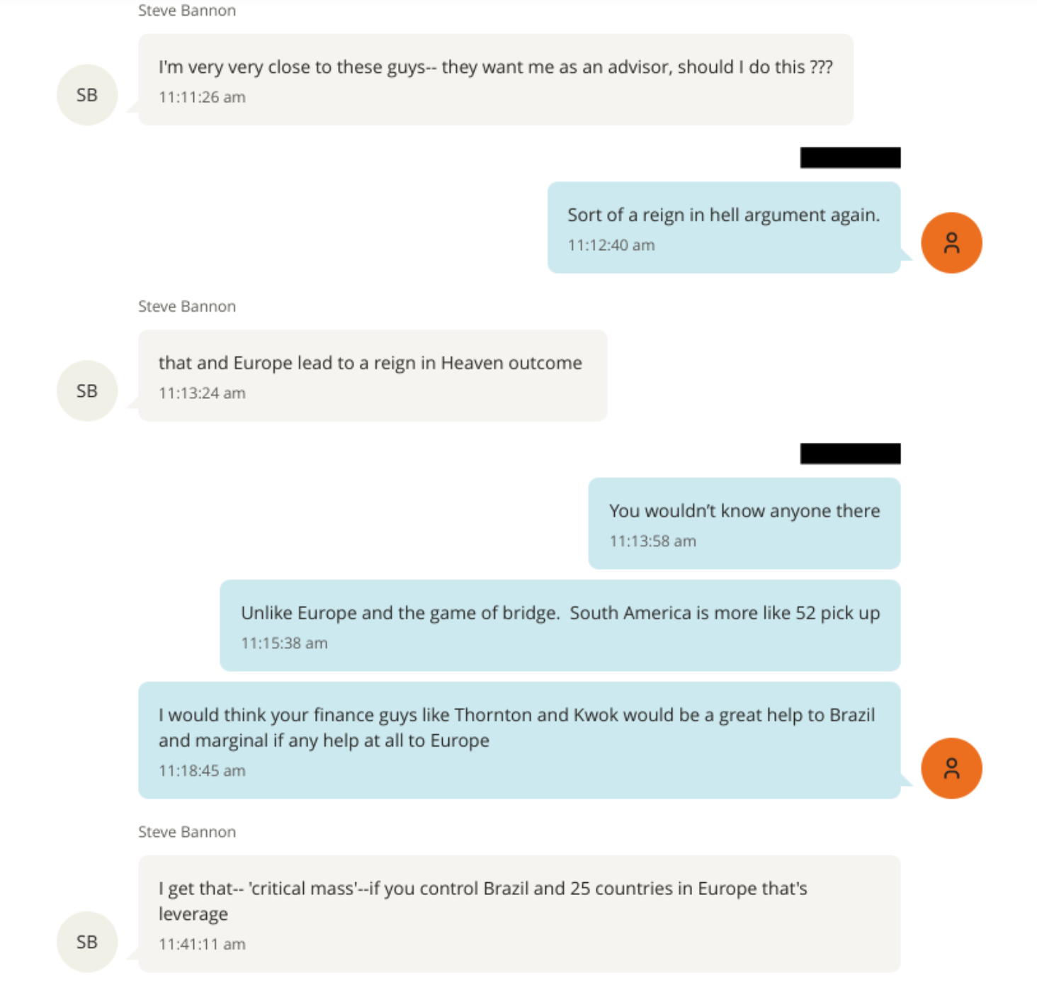 Troca de mensagens entre Steve Bannon e Jeffrey Epstein sobre o ex-presidente Jair Bolsonaro