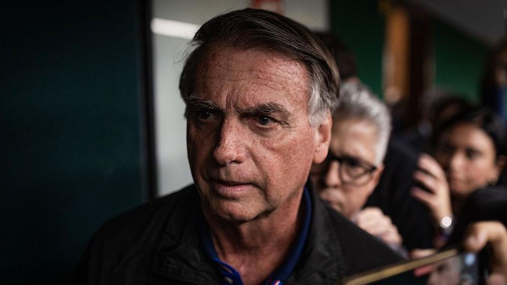 El expresidente de Brasil Jair Bolsonaro en una visita al Congreso