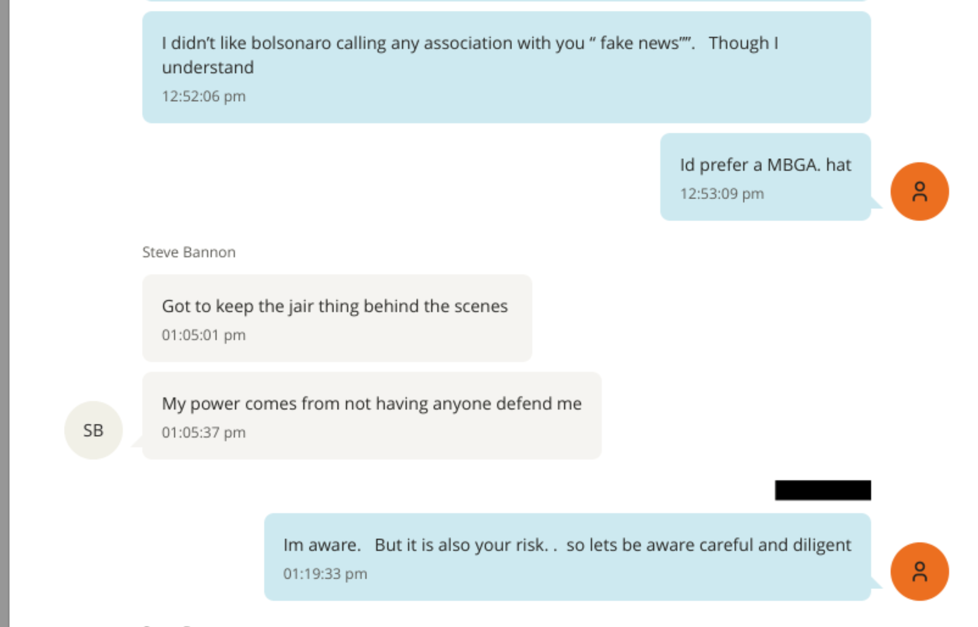 Troca de mensagens entre Steve Bannon e Jeffrey Epstein sobre o ex-presidente Jair Bolsonaro