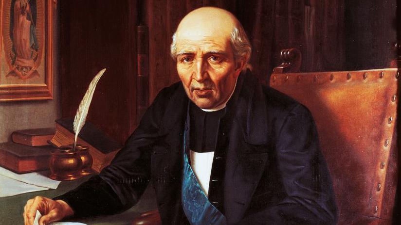 Retrato en pintura de Miguel Gregorio Antonio Ignacio Hidalgo y Costilla y Gallaga Mandarte Villasenor.