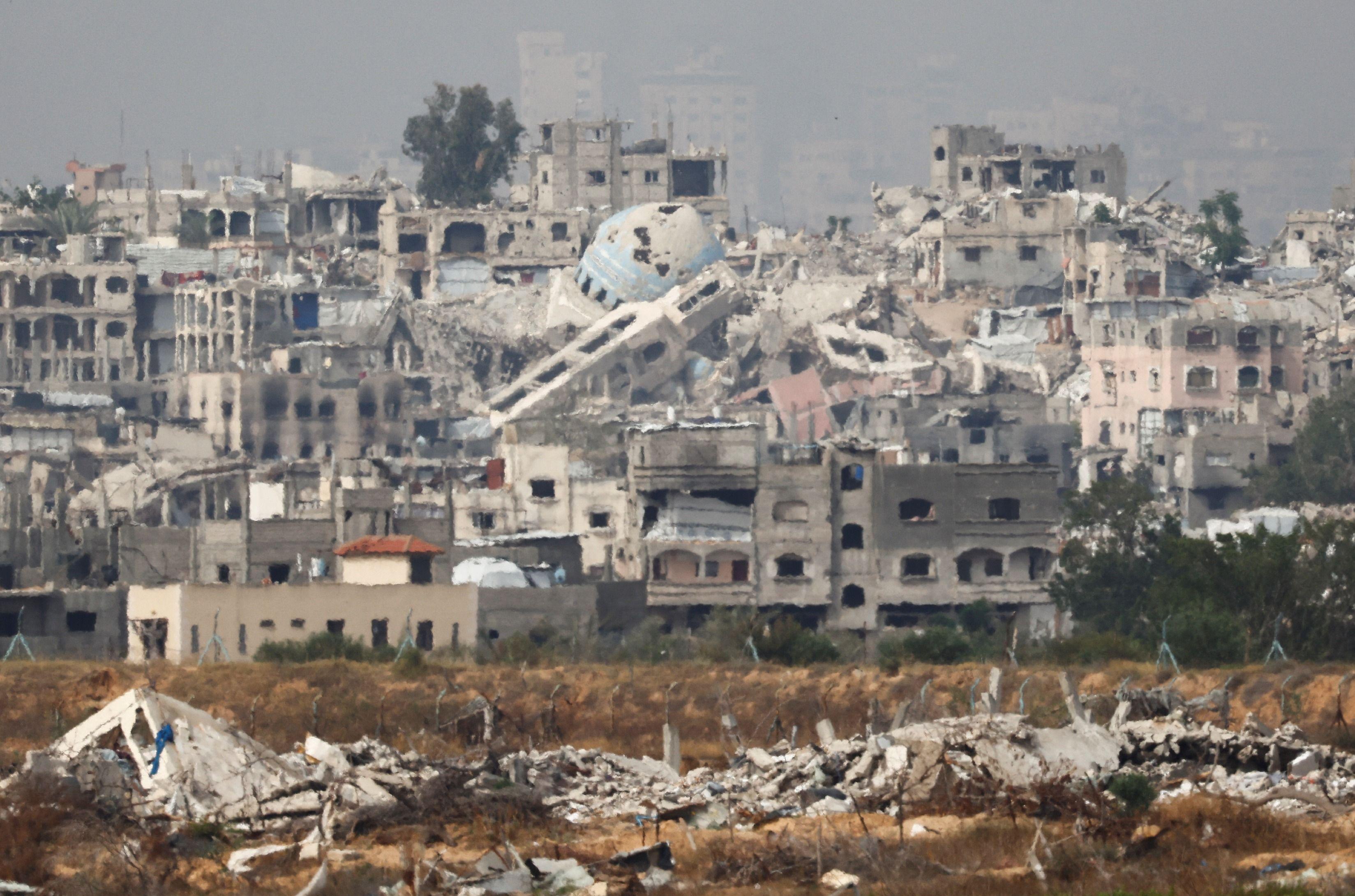 Vista general de la destrucción en el norte de Gaza.. 