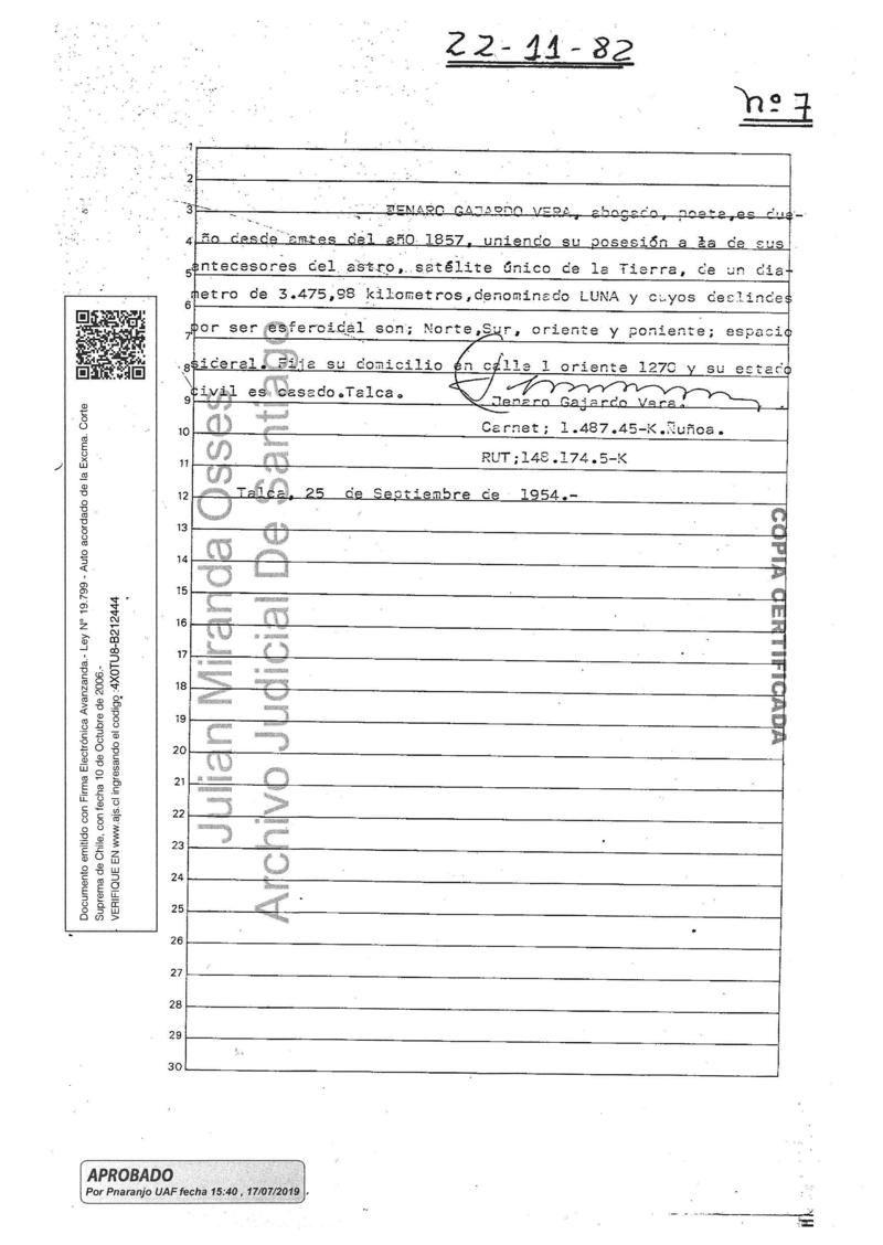 Pantallazo de un documento notarial del Archivo Judicial de Santiago de Chile