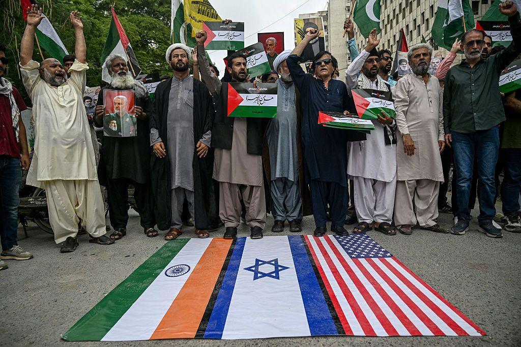 Anti Israel protest in Pakistan