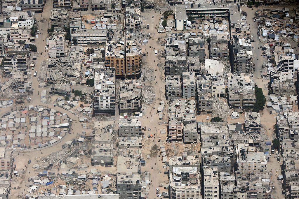 Casas en Gaza totalmente destruidas.