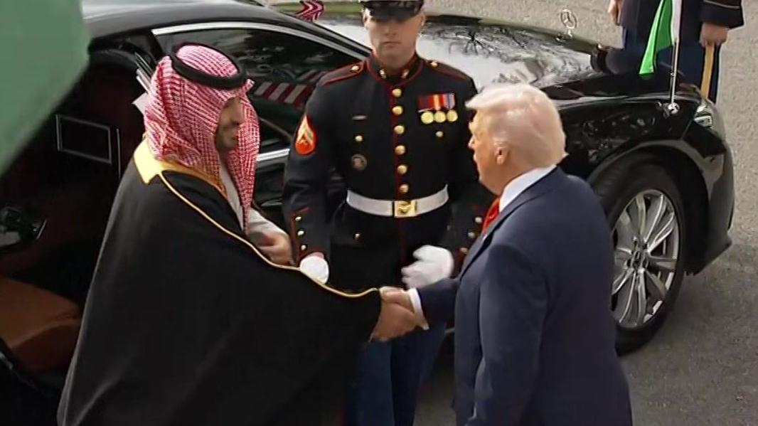 Trump welcomes Saudi's crown prince to White House, with Ronaldo also due to attend