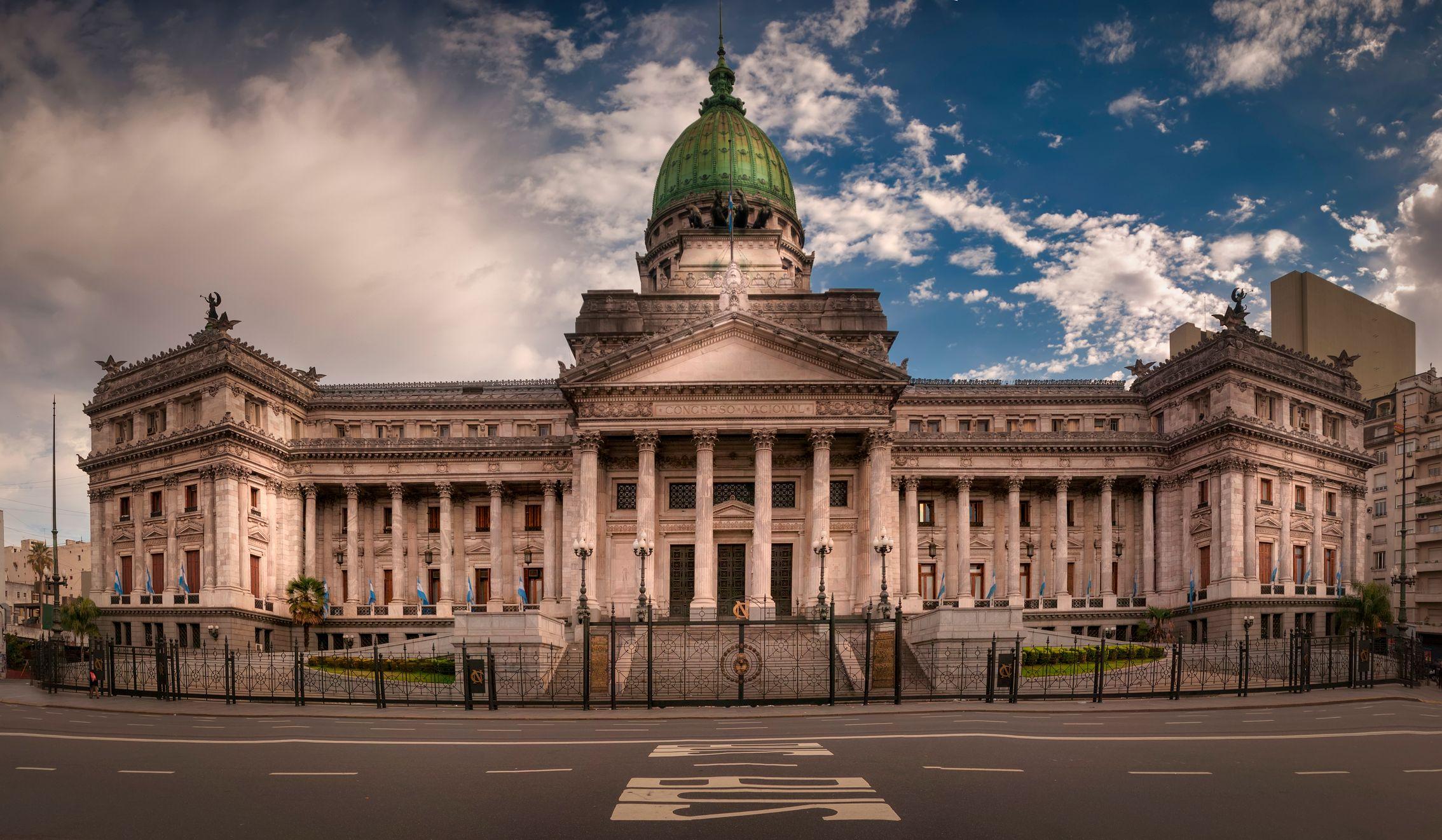 Imagen del edificio del Congreso de Argentina. 