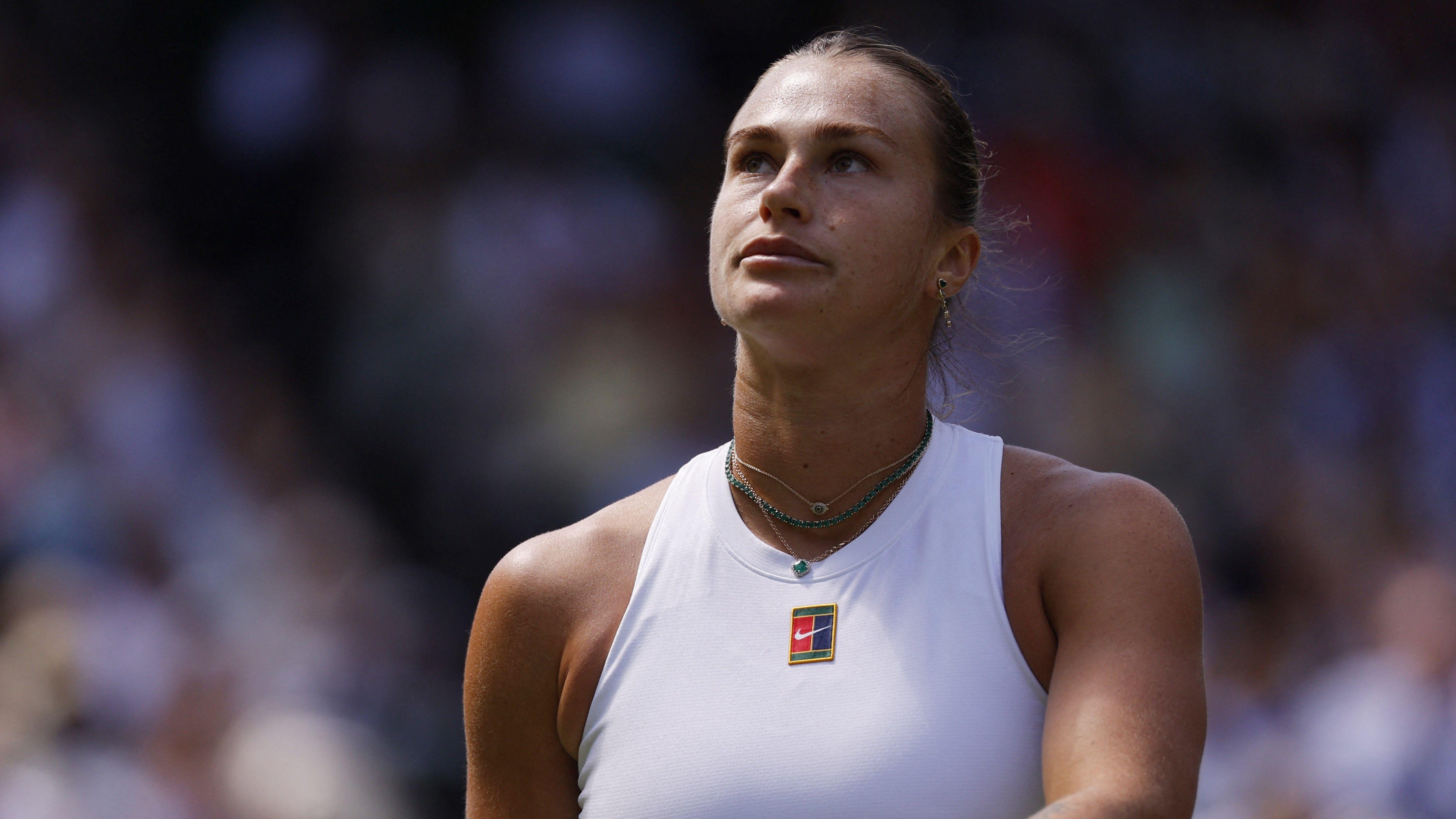 Wimbledon quarter-finals: Sabalenka aims to save first set v Siegemund, Fritz two sets up