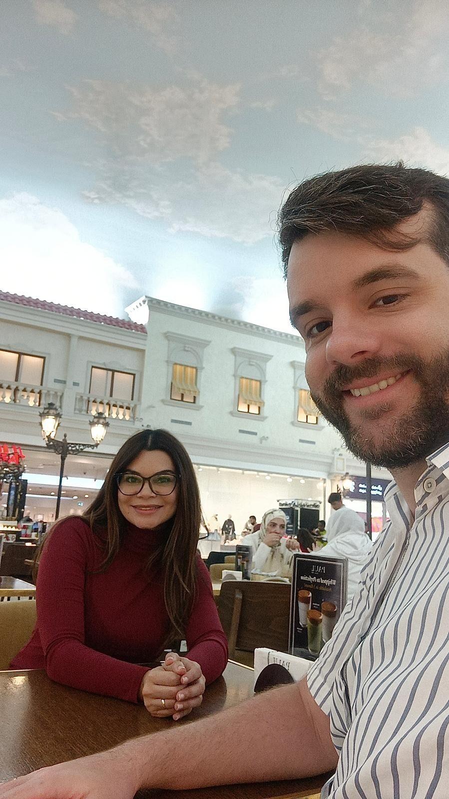 Ibis y su esposo en un selfie