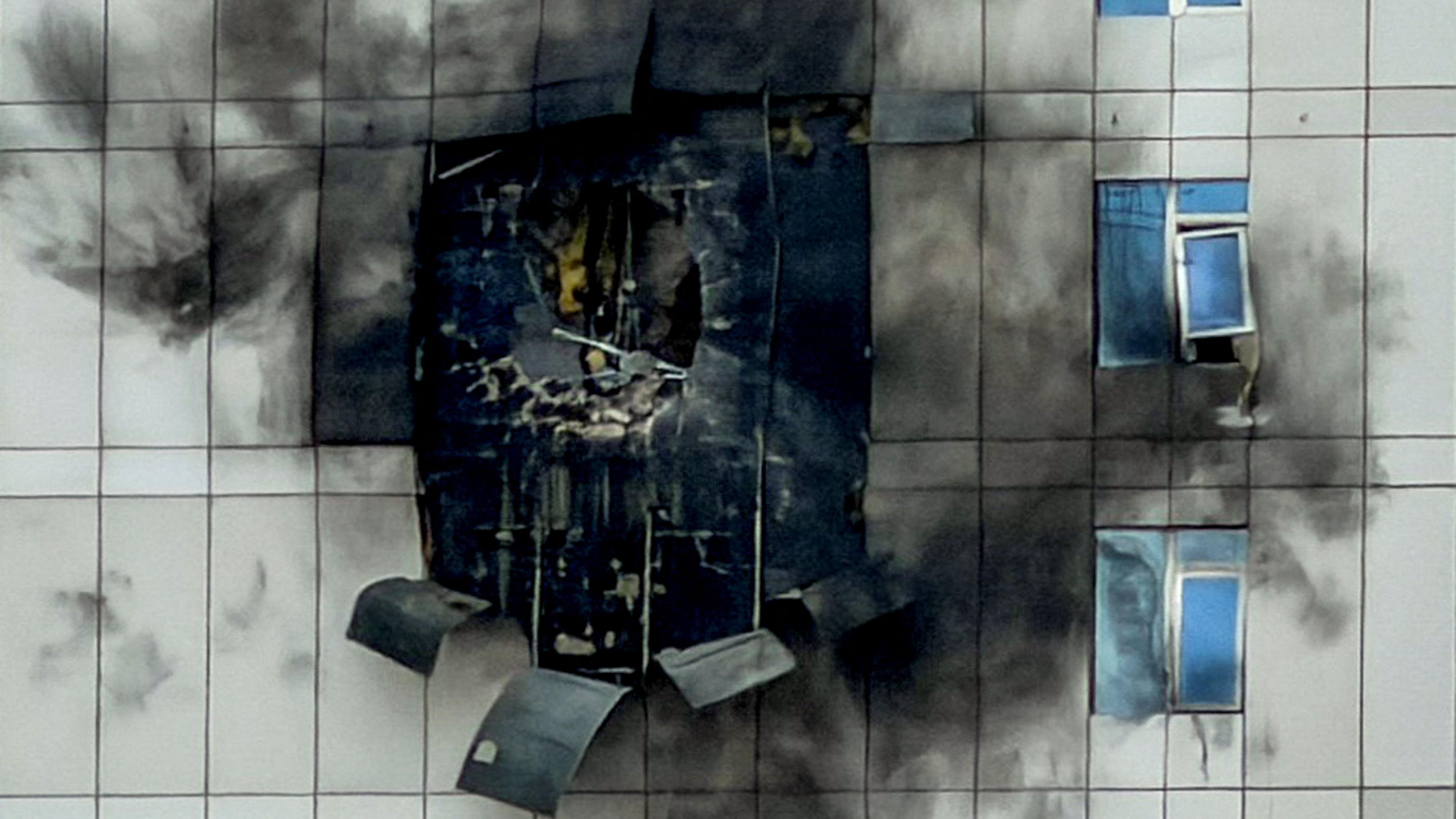 Edificio dañado por un ataque con drones iraníes en Juffair, Manama, Baréin