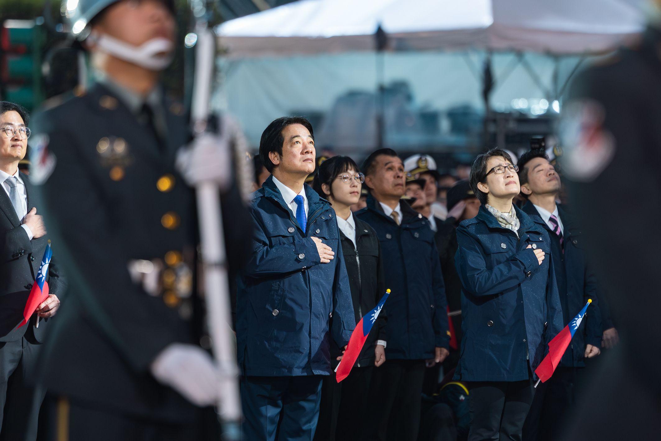 台灣總統、副總統出席「115年元旦總統府升旗典禮」