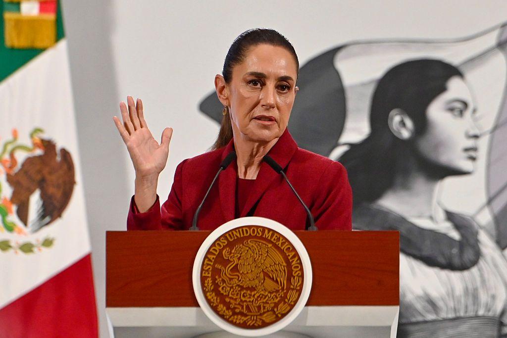 La presidenta de México, Claudia Sheinbaum, durante su "mañanera"