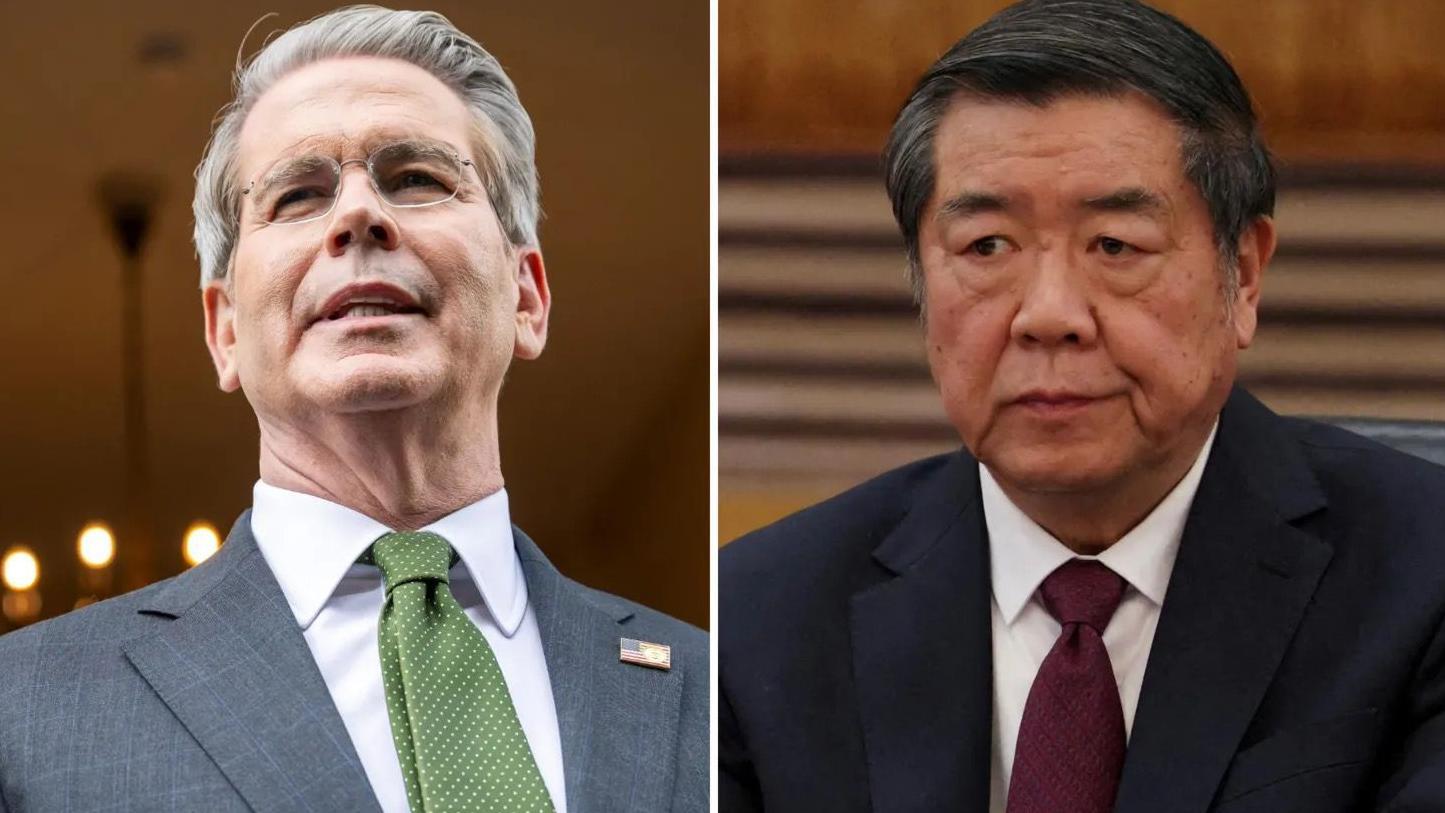 Menteri Keuangan AS Scott Bessent dan Wakil Perdana Menteri China He Lifeng 