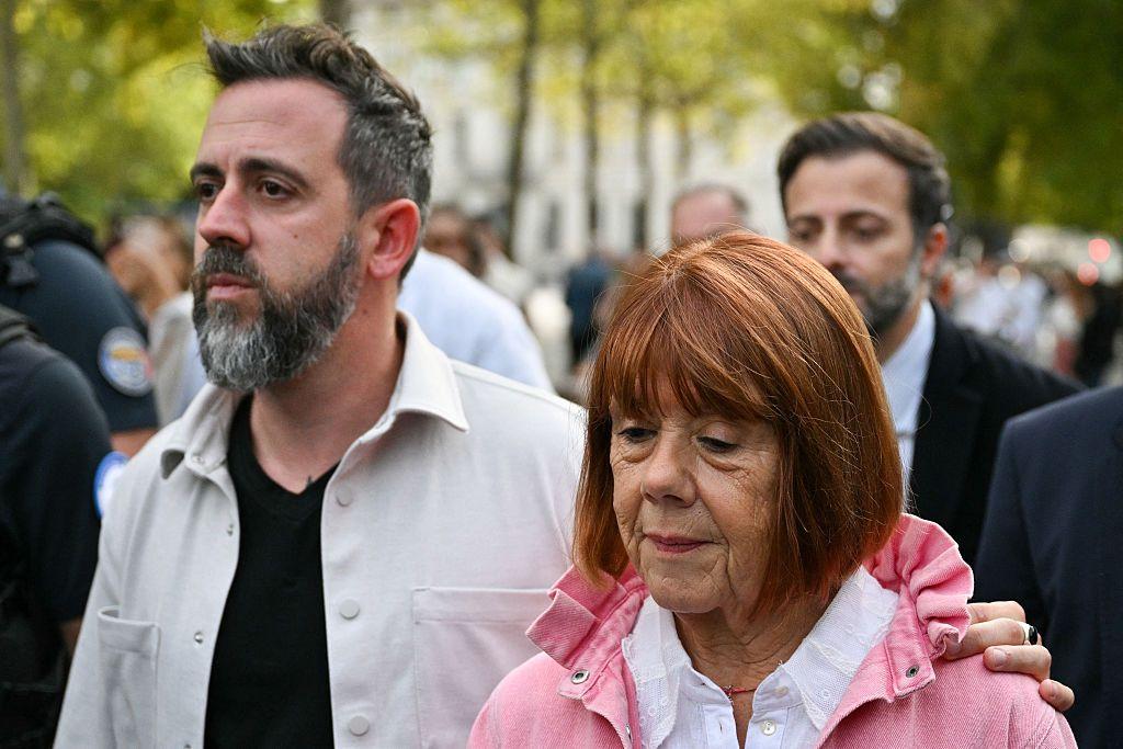 Gisèle Pelicot y su hijo