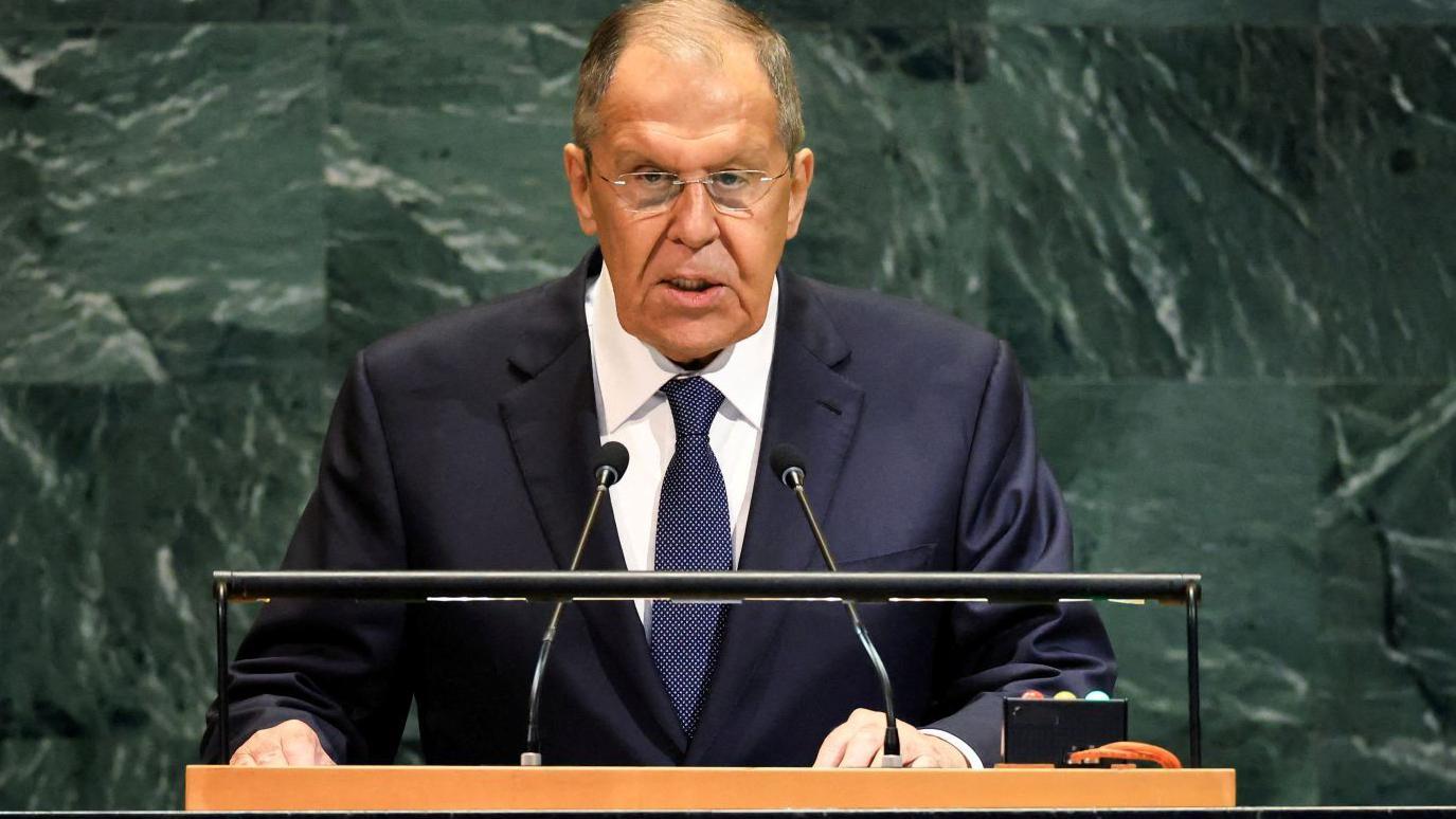 Russia's Foreign Minister Sergei Lavrov addresses the 80th United Nations General Assembly (UNGA), at the U.N. headquarters in New York City, U.S., September 27, 2025