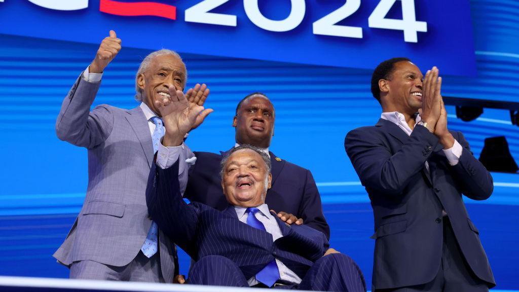 JJesse Jackson en la convención demócrata de 2024 en Chicago.