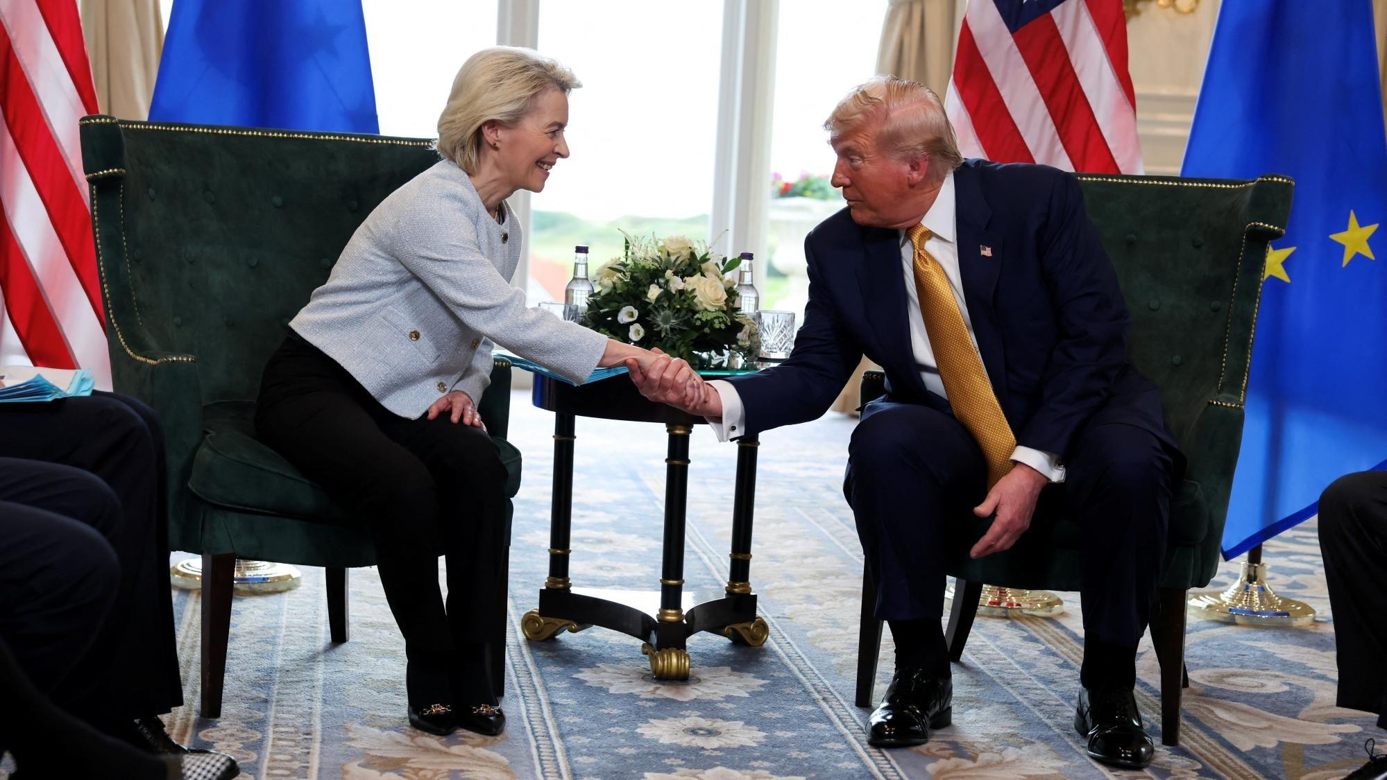 Ursula fon der Lajen i Donald Tramp