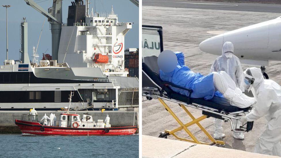 Canaries' leader opposes plan to let virus-hit ship dock, as three patients evacuated to Netherlands
