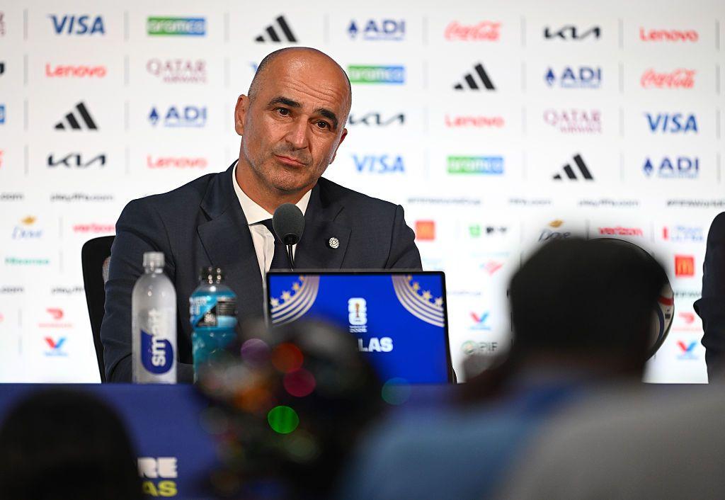 El técnico español Roberto Martínez durante la rueda de prensa en la que anunció que dejaría su puesto.
