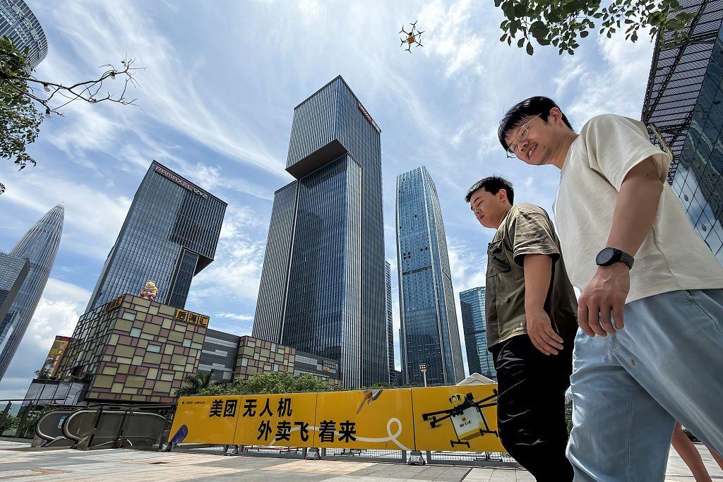 Ciudad china con rascacielos