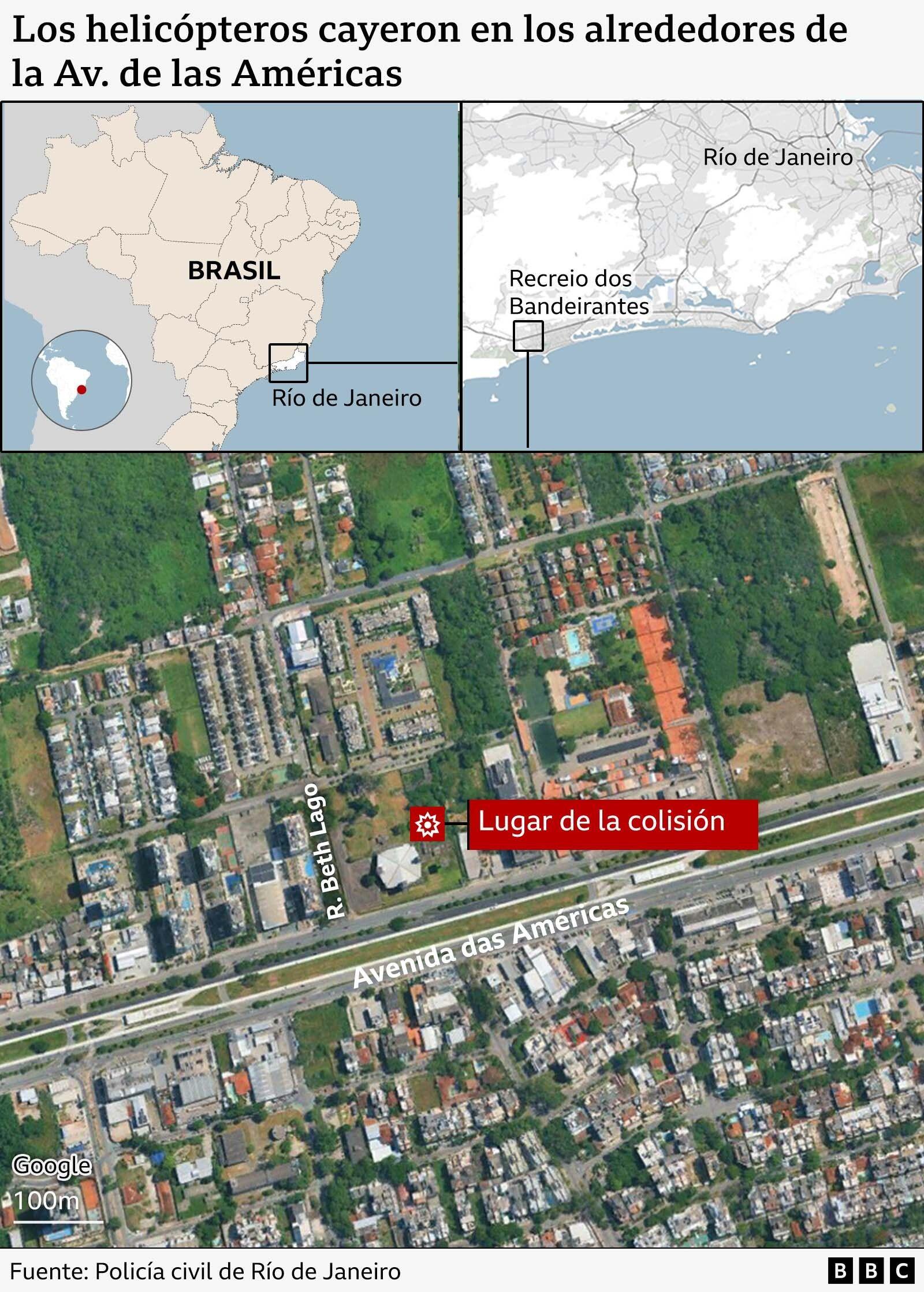 Mapa del accidente