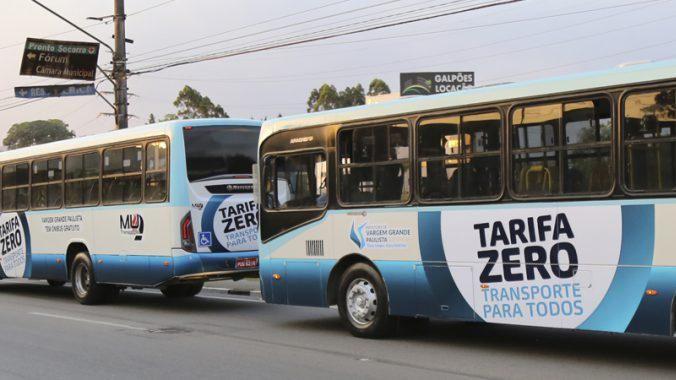 &Ocirc;nibus com tarifa zero em Vargem Grande Paulista