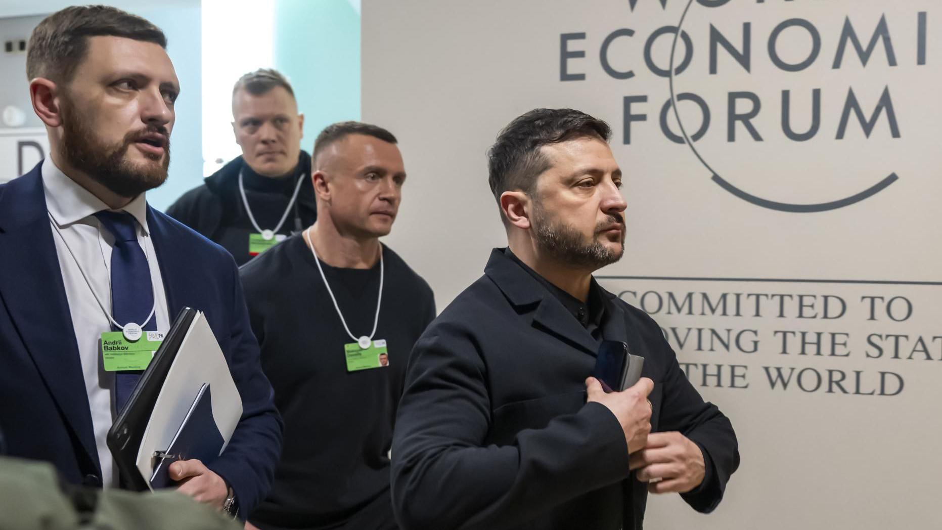 Zelensky due to address world leaders at Davos after hour-long Trump meeting