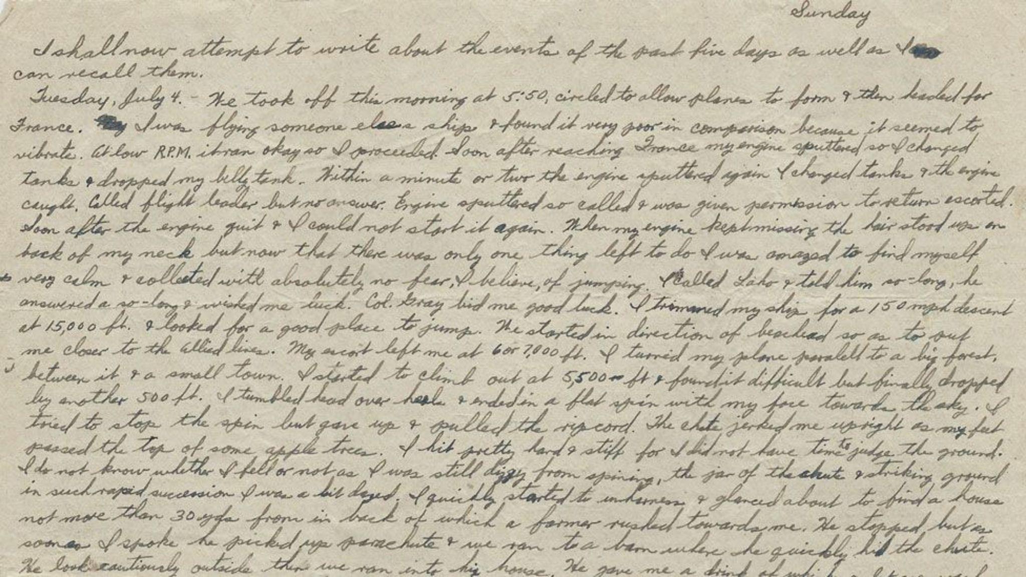 在躲藏期間，他寫了一本簡短的日記，並將其藏在穀倉裡，直到1955年返回法國後才取出。