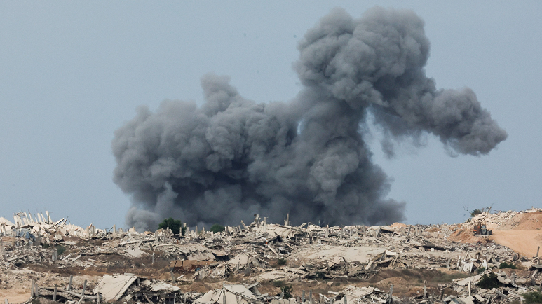 آثار القصف في قطاع غزة