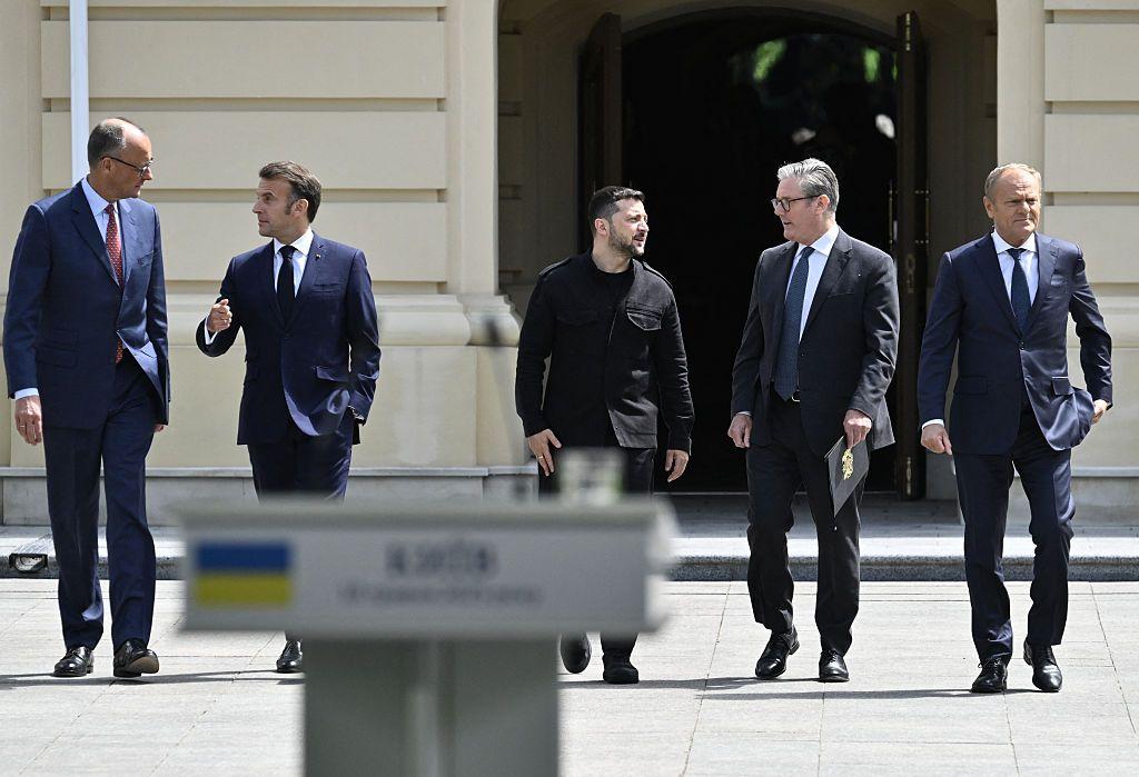 Zelensky y los cuatro líderes europeos