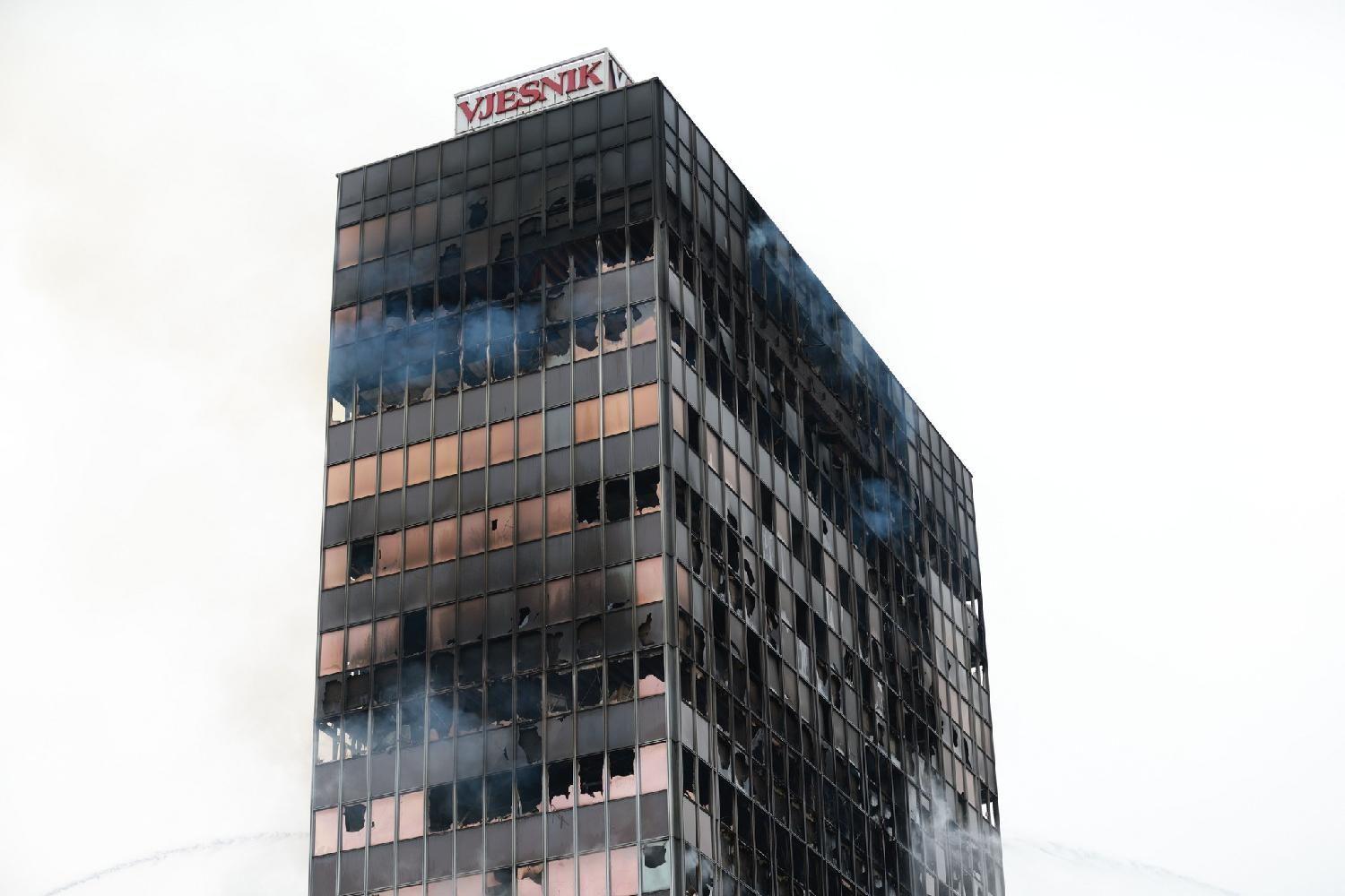 zgrada vjesnika, izgorela zgrada Vjesnika u Zagrebu