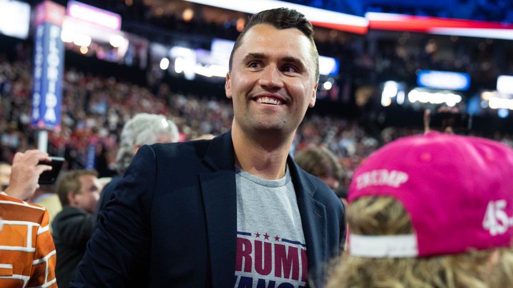 Charlie Kirk en la tercera noche de la Convención Nacional Republicana en Milwaukee, Wisconsin, el miércoles 17 de julio de 2024.