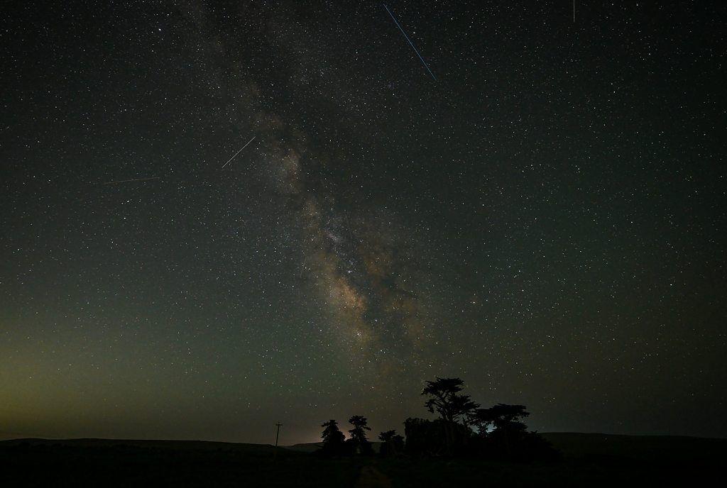 Chuva de meteoros fotografada na Califórnia (EUA)