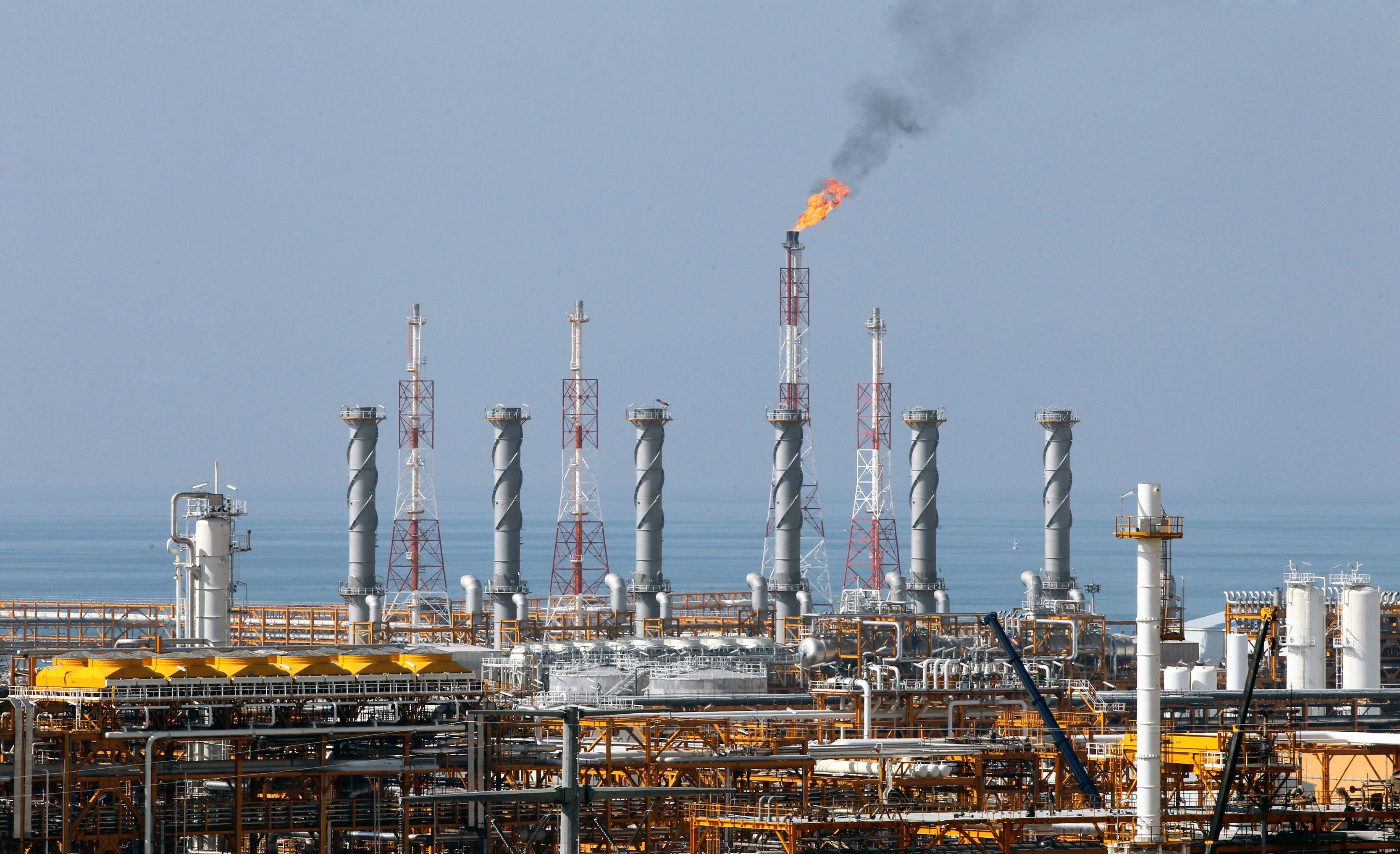 حقل غاز بارس الجنوبي في إيران، في 2014
