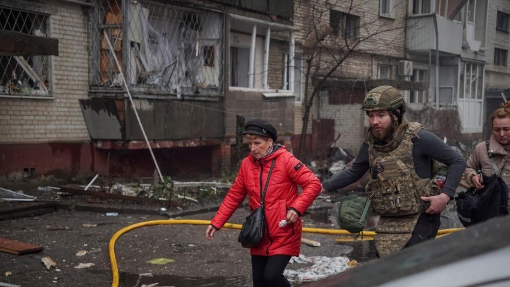 Russian missile hits hospital and homes, says Ukraine, as talks on possible truce continue