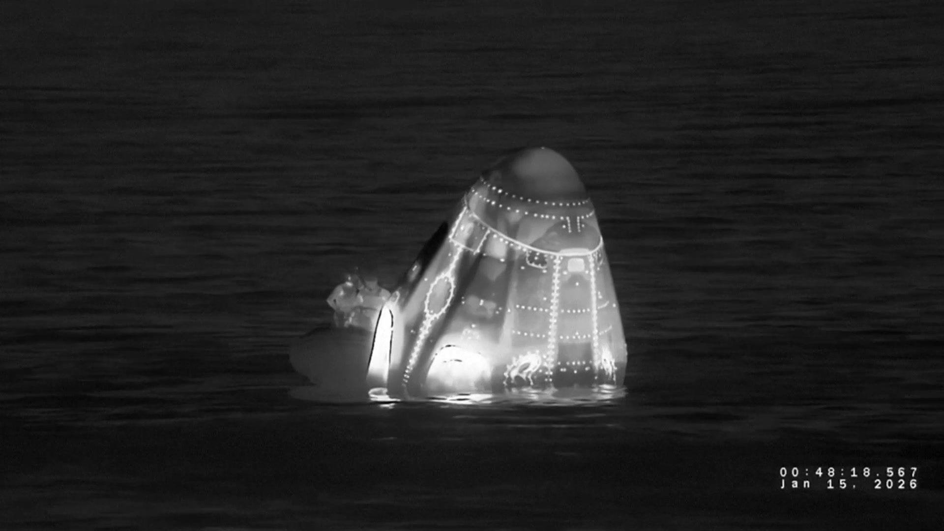 Watch as astronauts splash down after medical evacuation from space station