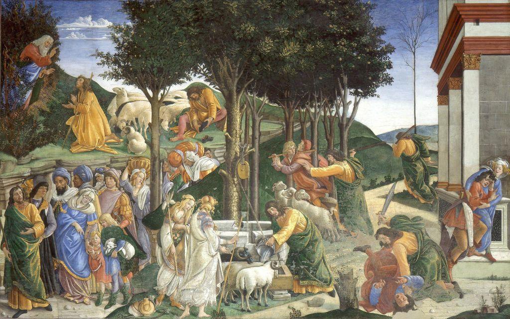 Escenas de la vida de Moisés de Sandro Boticcelli