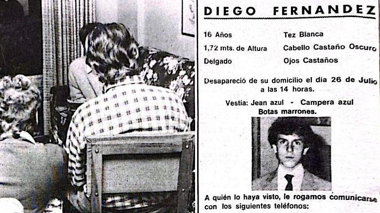 Cartel con búsqueda de Diego Fernández
