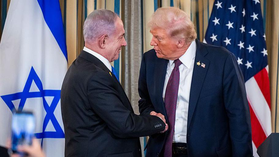 El presidente de EE.UU., Donald Trump, y el primer ministro de Israel, Benjamin Netanyahu.