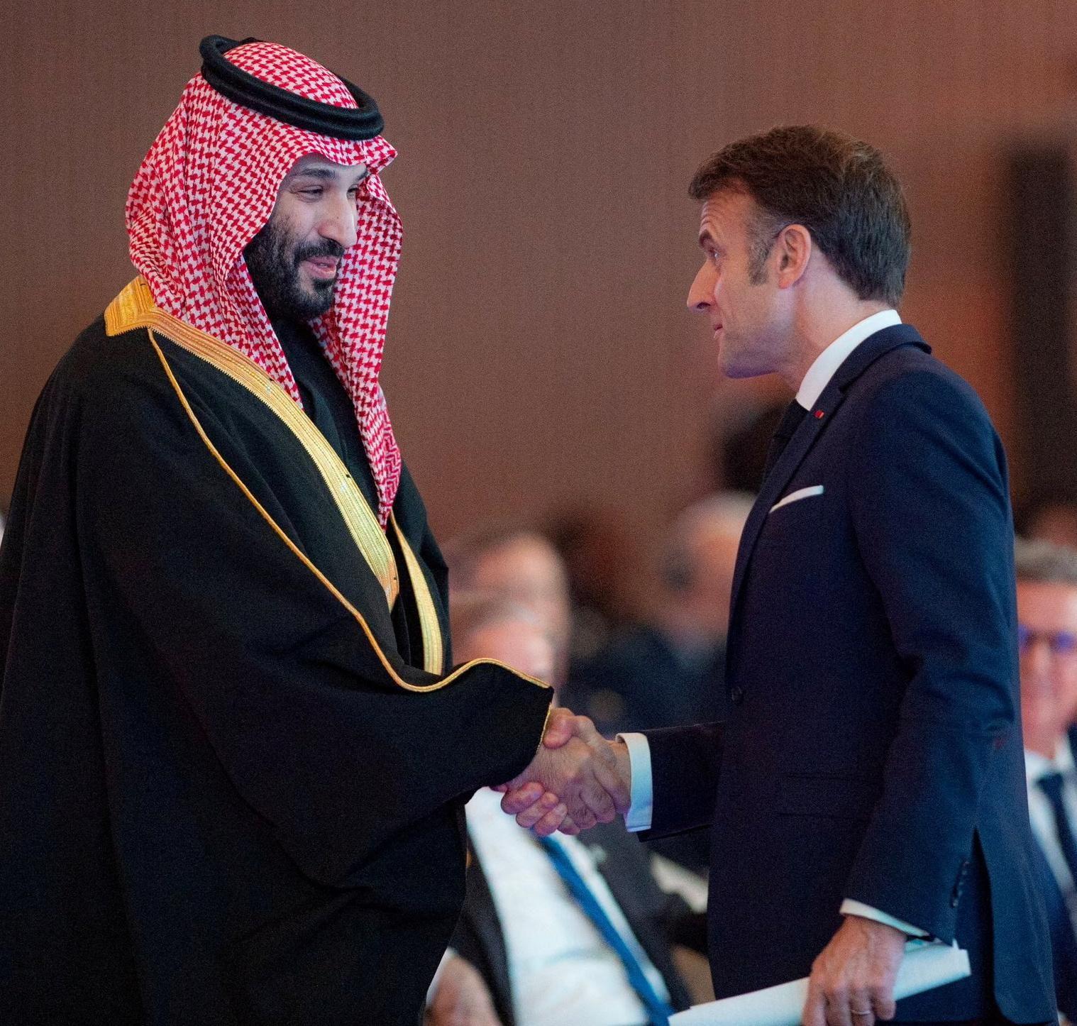 بن سلمان وماكرون في الرياض عام 2024