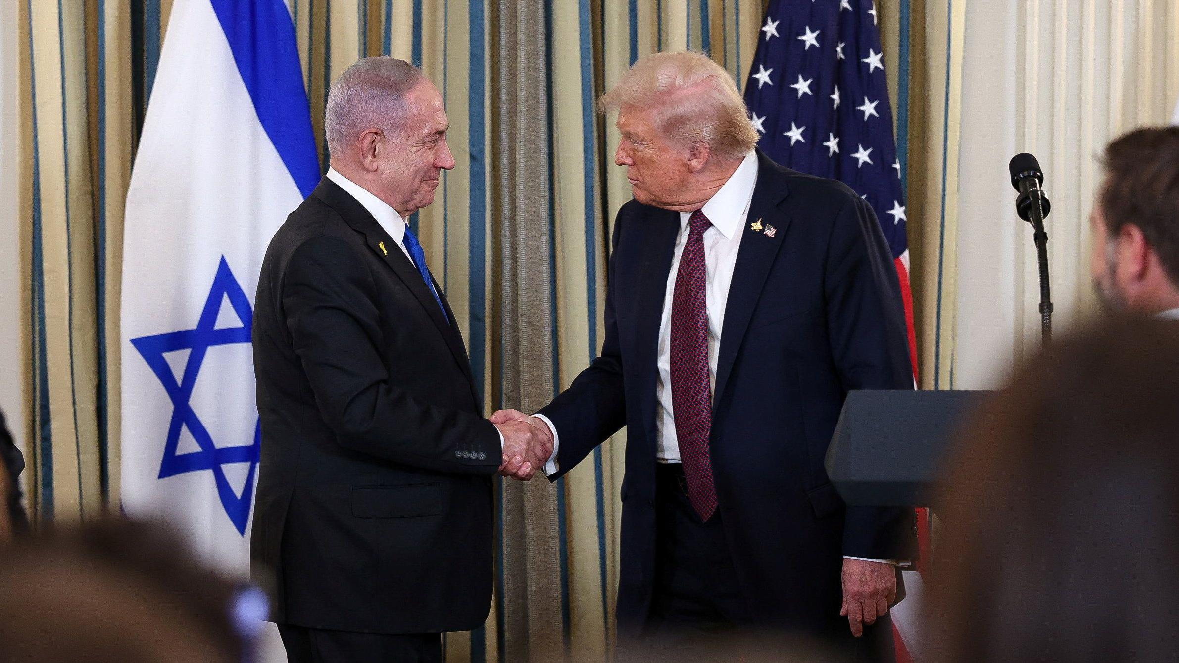 Izraelski premijer Benjamin Netanjahu i američki predsednik Donald Tramp u Vašingtonu posle sastanka 29. septembra