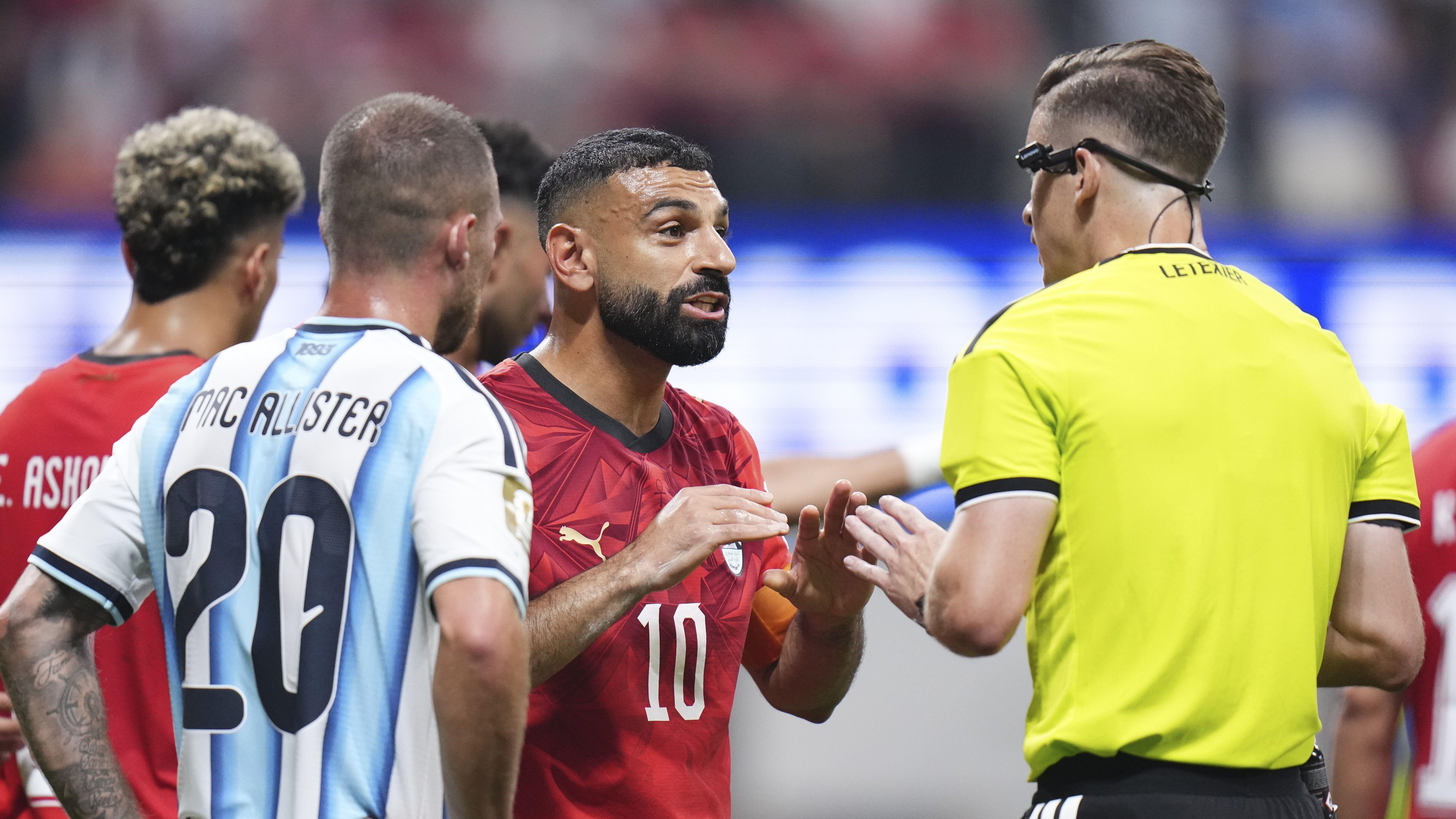Egypt lead Argentina but have goal ruled out