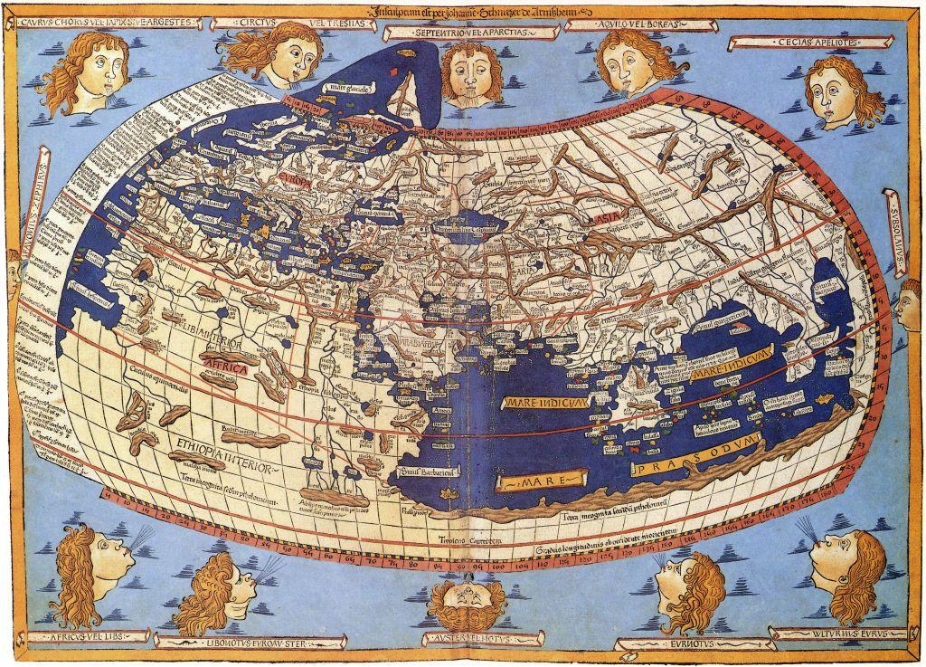 Mapa de 1467 con la visión de Ptolomeo.