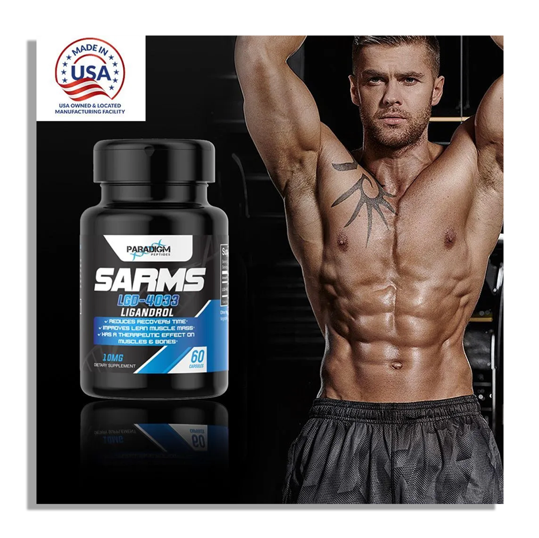 An&uacute;ncios dos SARMs da Paradigm Peptides feitos nos Estados Unidos.