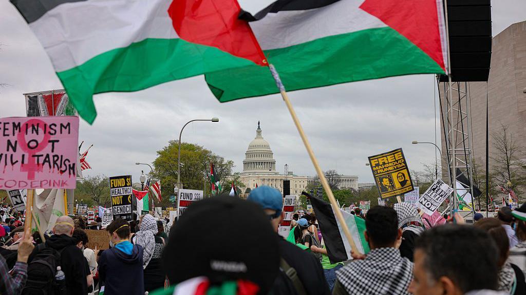 Protesta pro-palestina en Washington