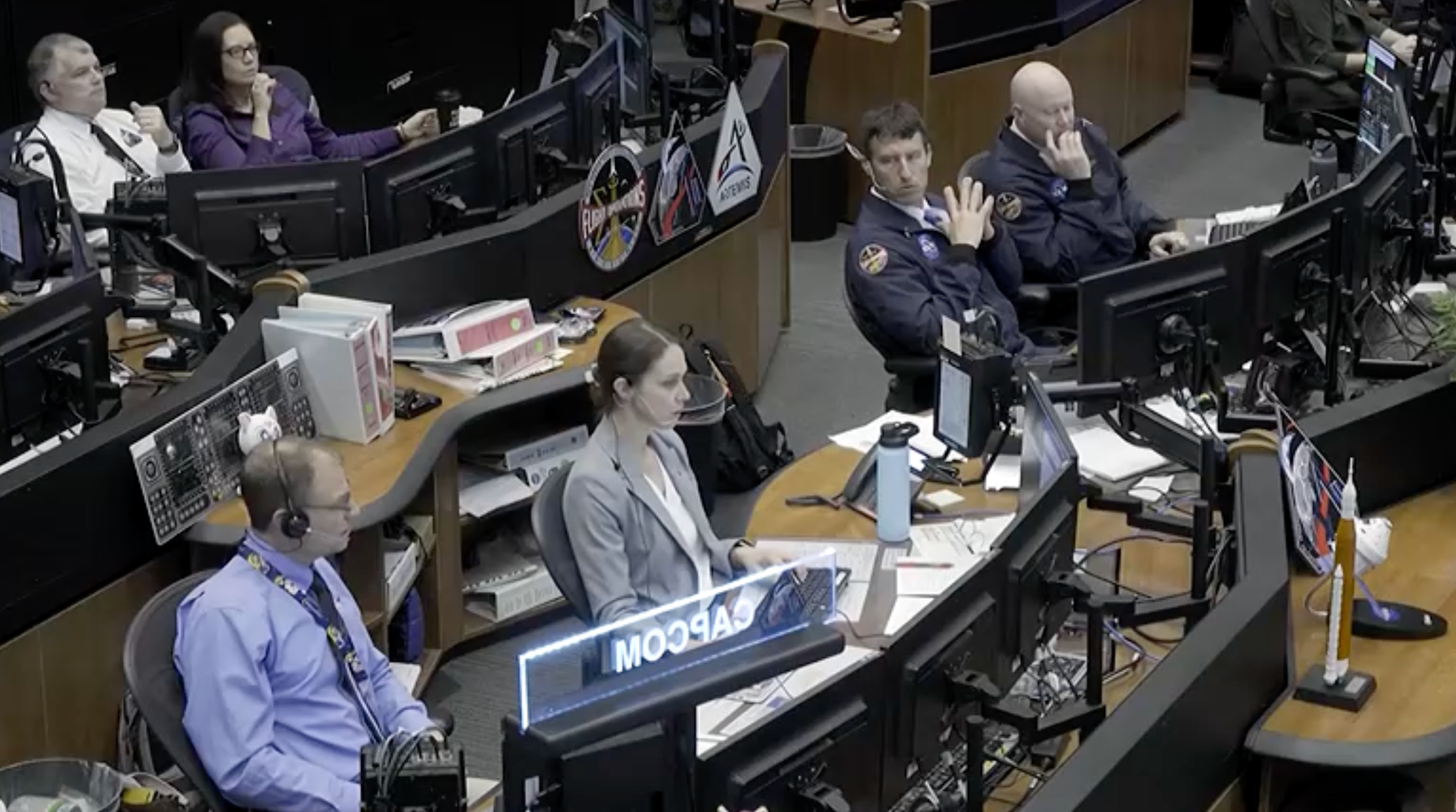 Centro de control de la NASA.