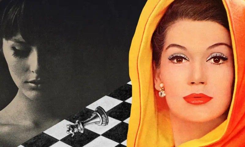 Imagem de duas mulheres. Uma em preto e branco e outra colorida